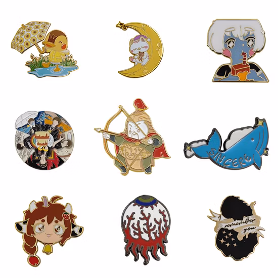 Индивидуальный логотип жесть Олово Kpop Мультфильм Аниме Кнопка Булавка Пользовательский 3D Эмаль Масонский Военный Армейский Разведчик Пилот Крыло Капеллан Офицер Охраны Металлический Значок